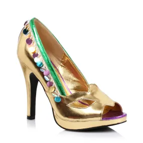 414-MASQUERADE 4" Heel Peep-Toe Pump.