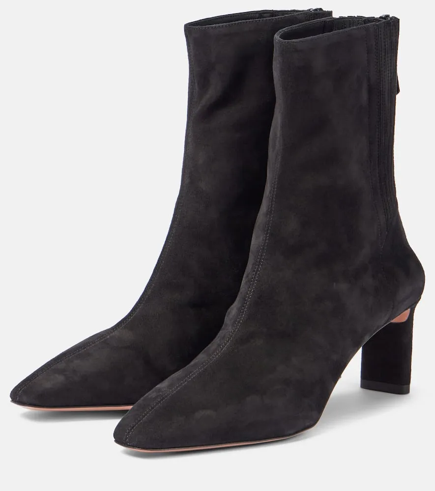 Aquazzura Blade 65 suede ankle boots
