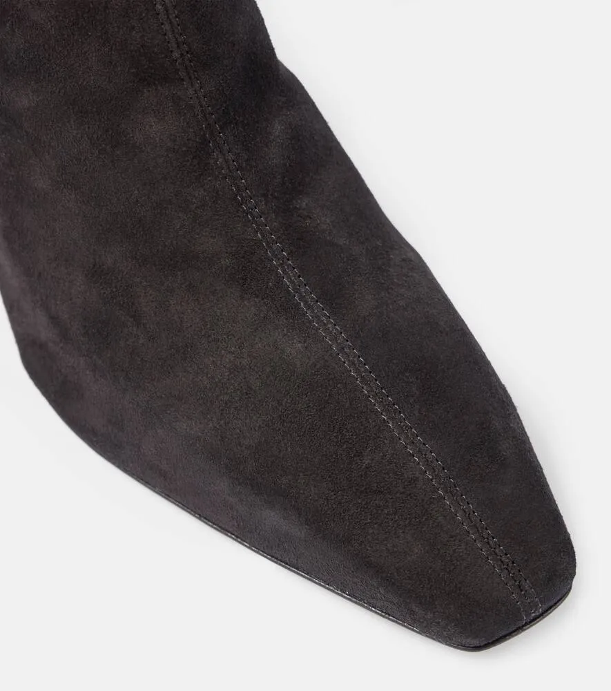 Aquazzura Blade 65 suede ankle boots