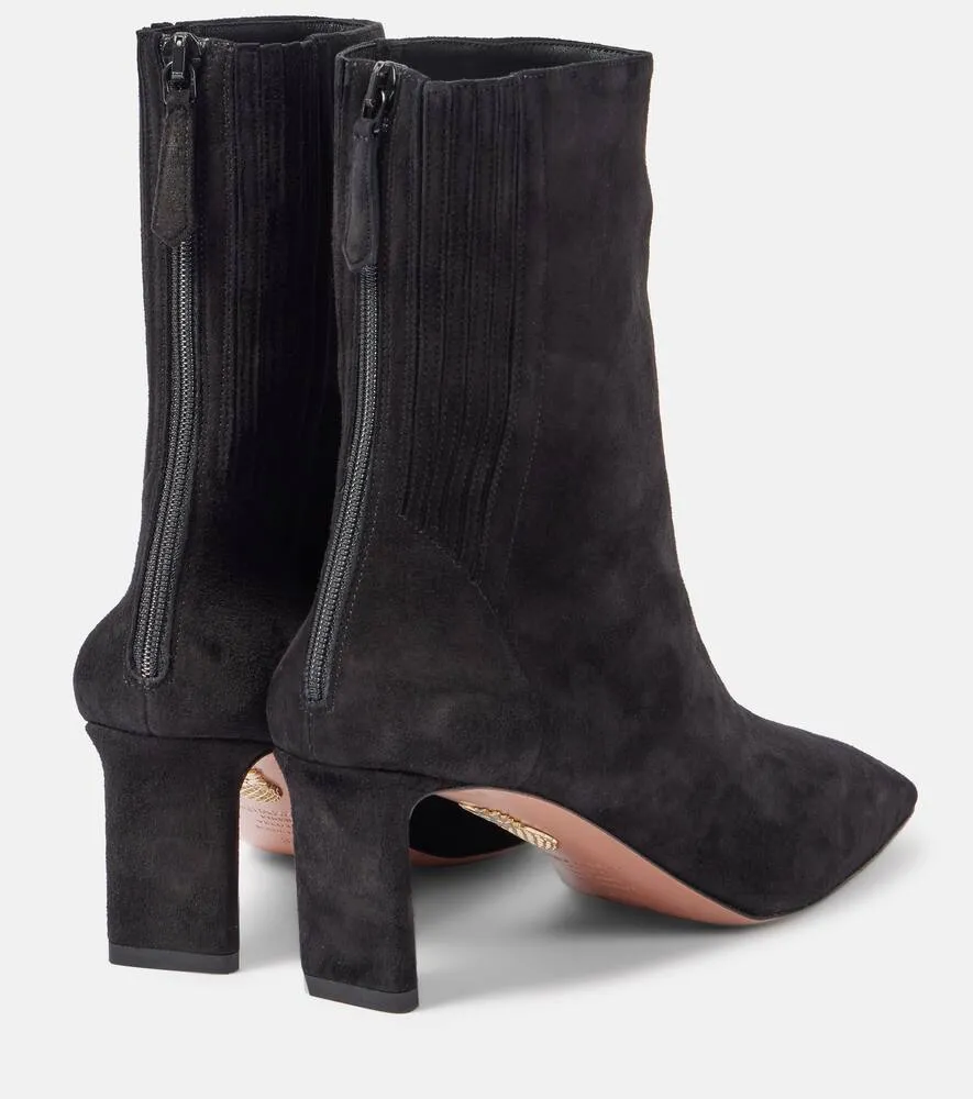 Aquazzura Blade 65 suede ankle boots