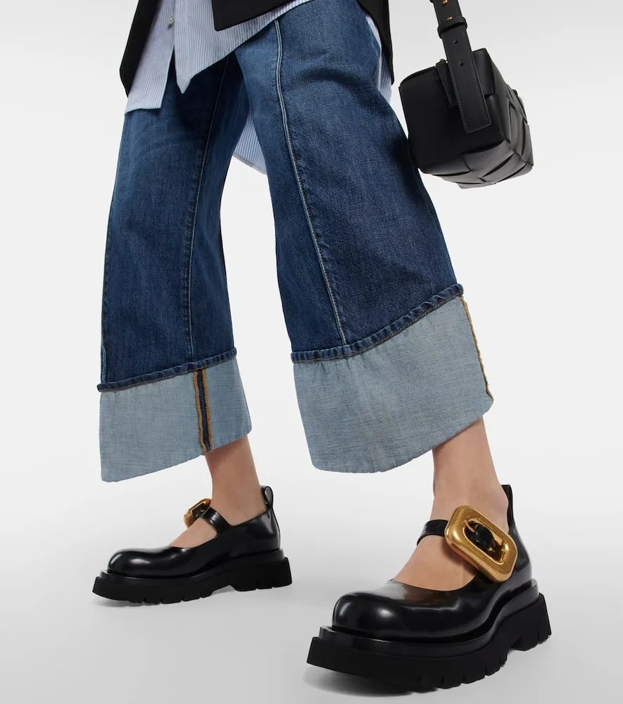 Bottega Veneta Mary Jane leather flats