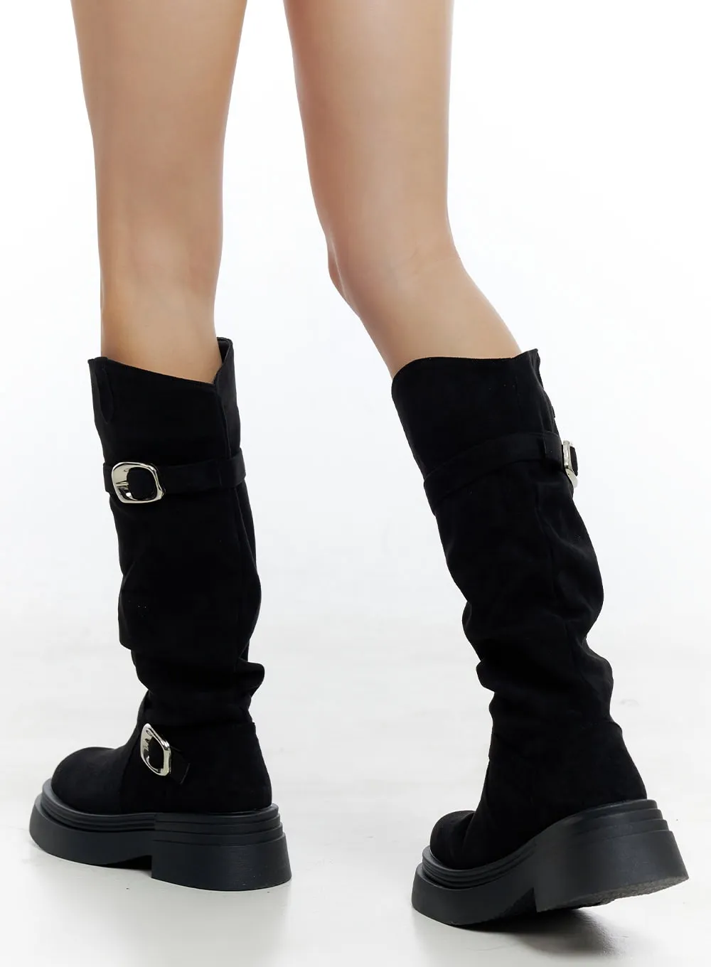 Buckle Platform Long Boots CO426