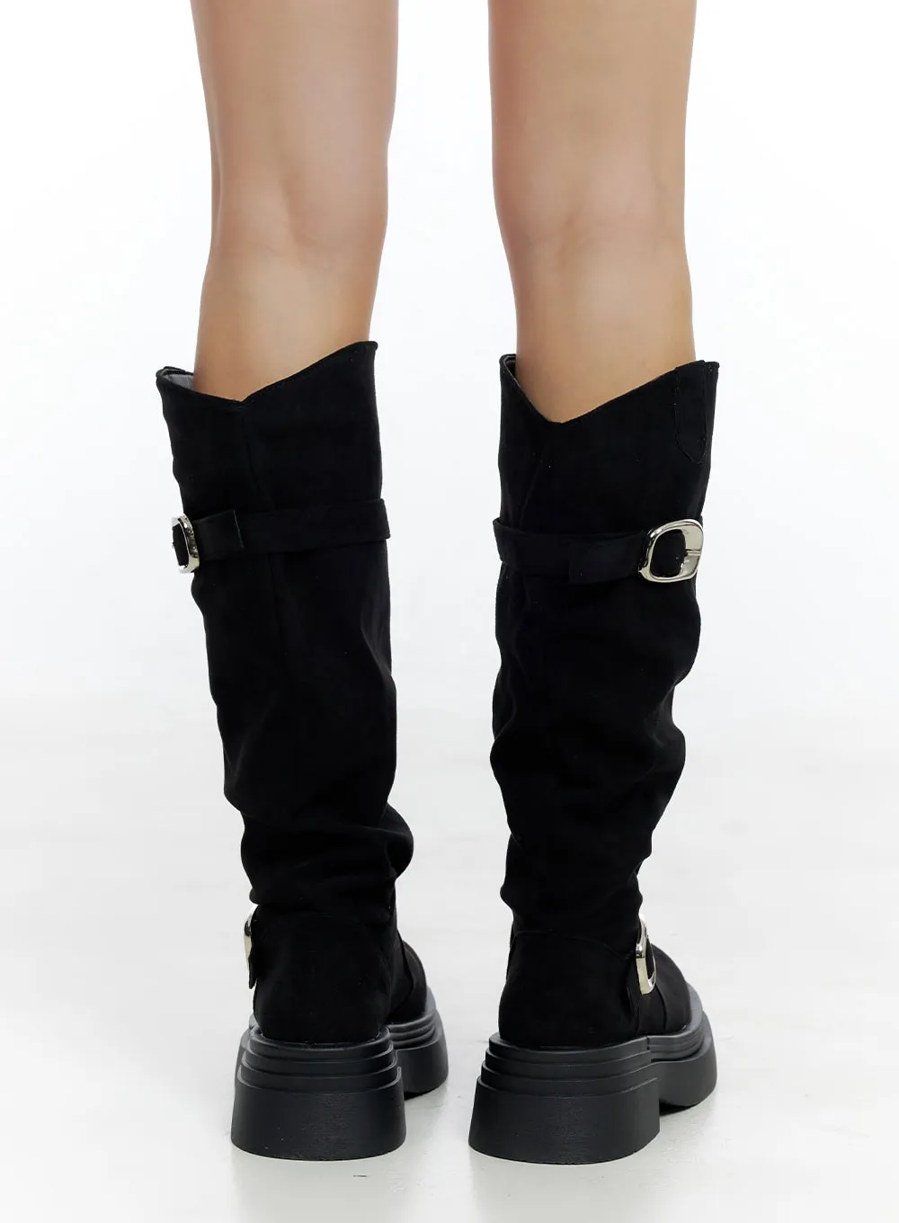 Buckle Platform Long Boots CO426