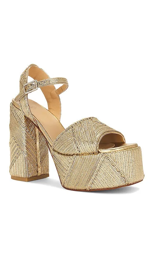 Castaner Florita Sandal in Metallic Gold