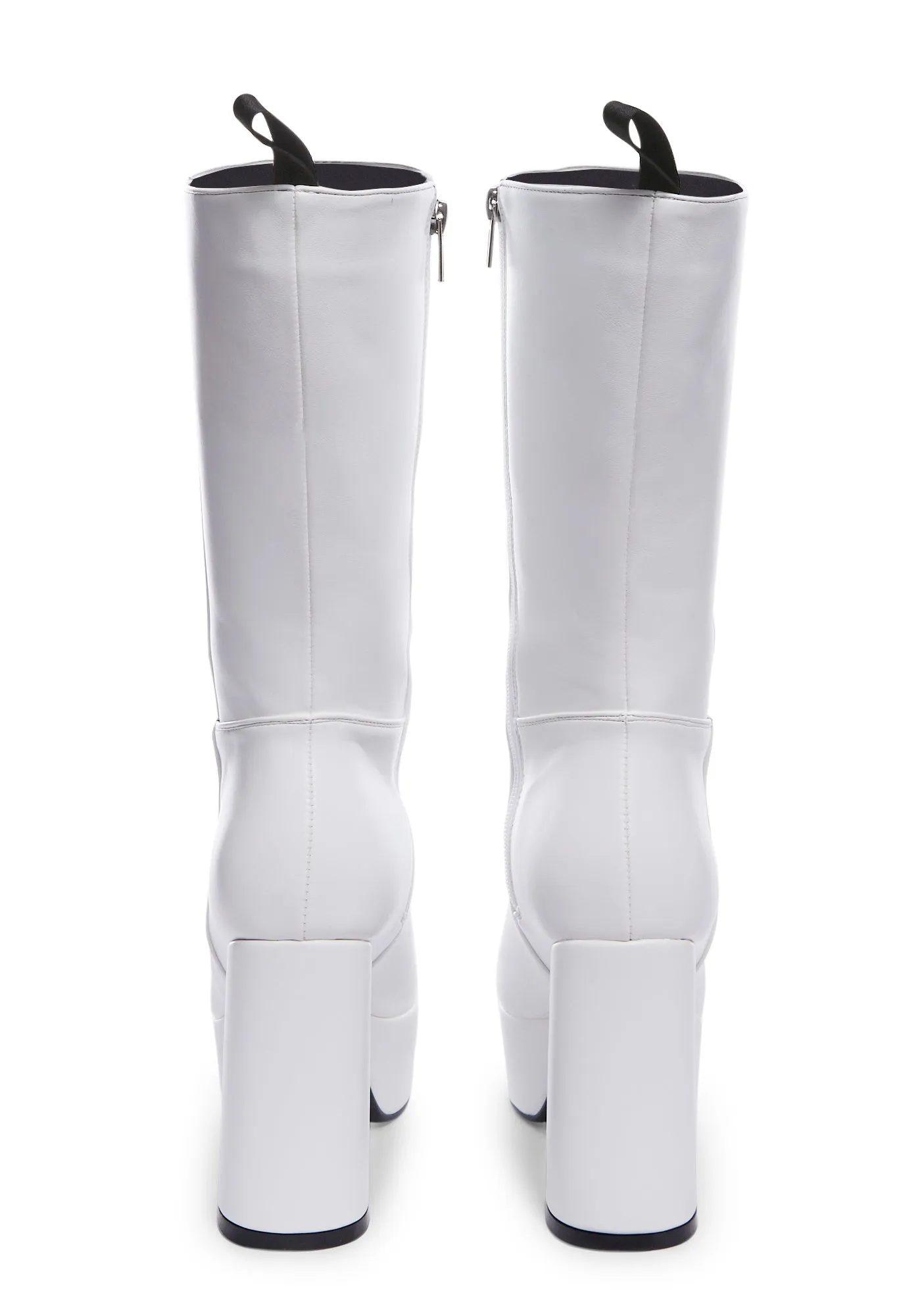 Going Under Platform Boots- White