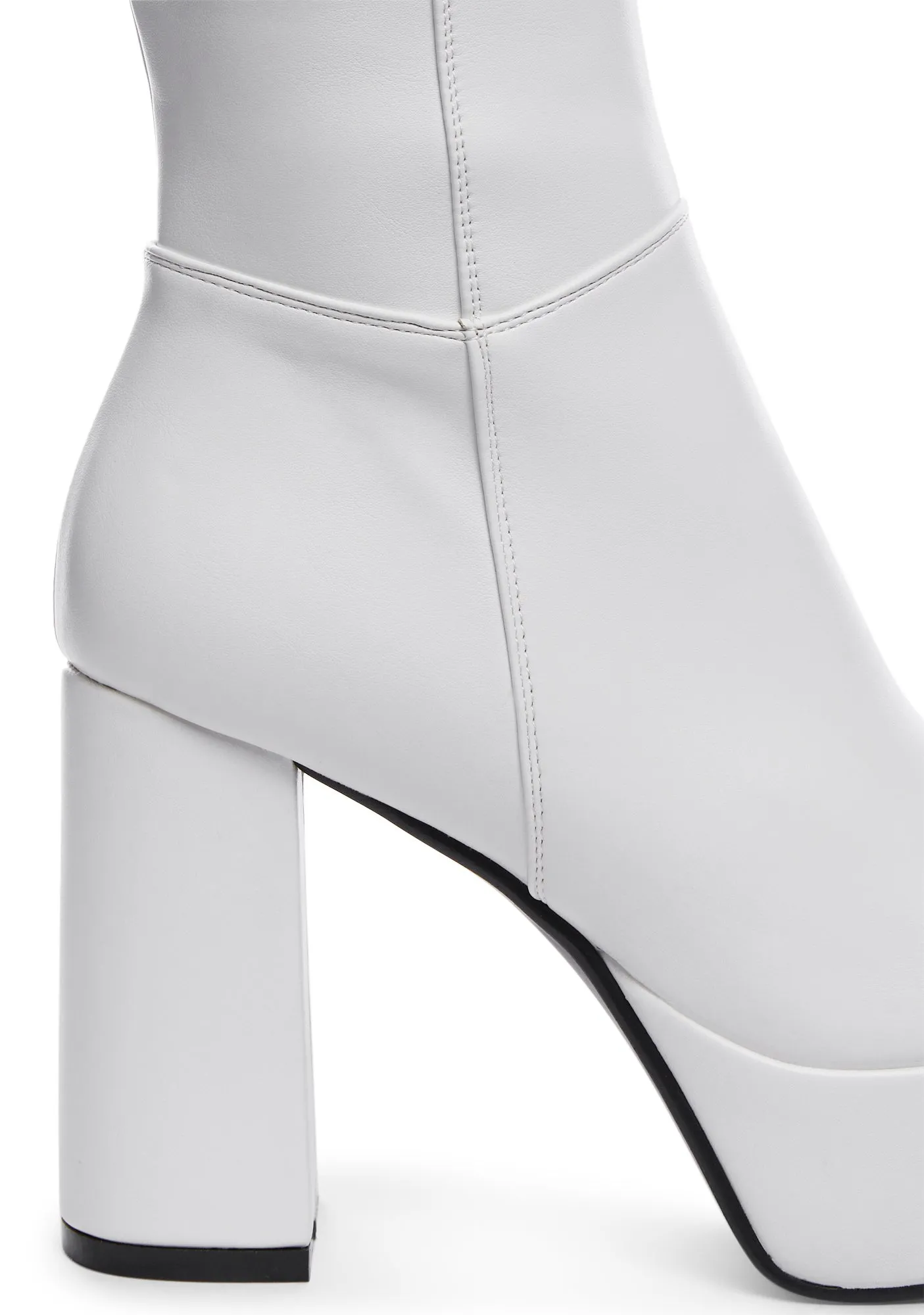 Going Under Platform Boots- White