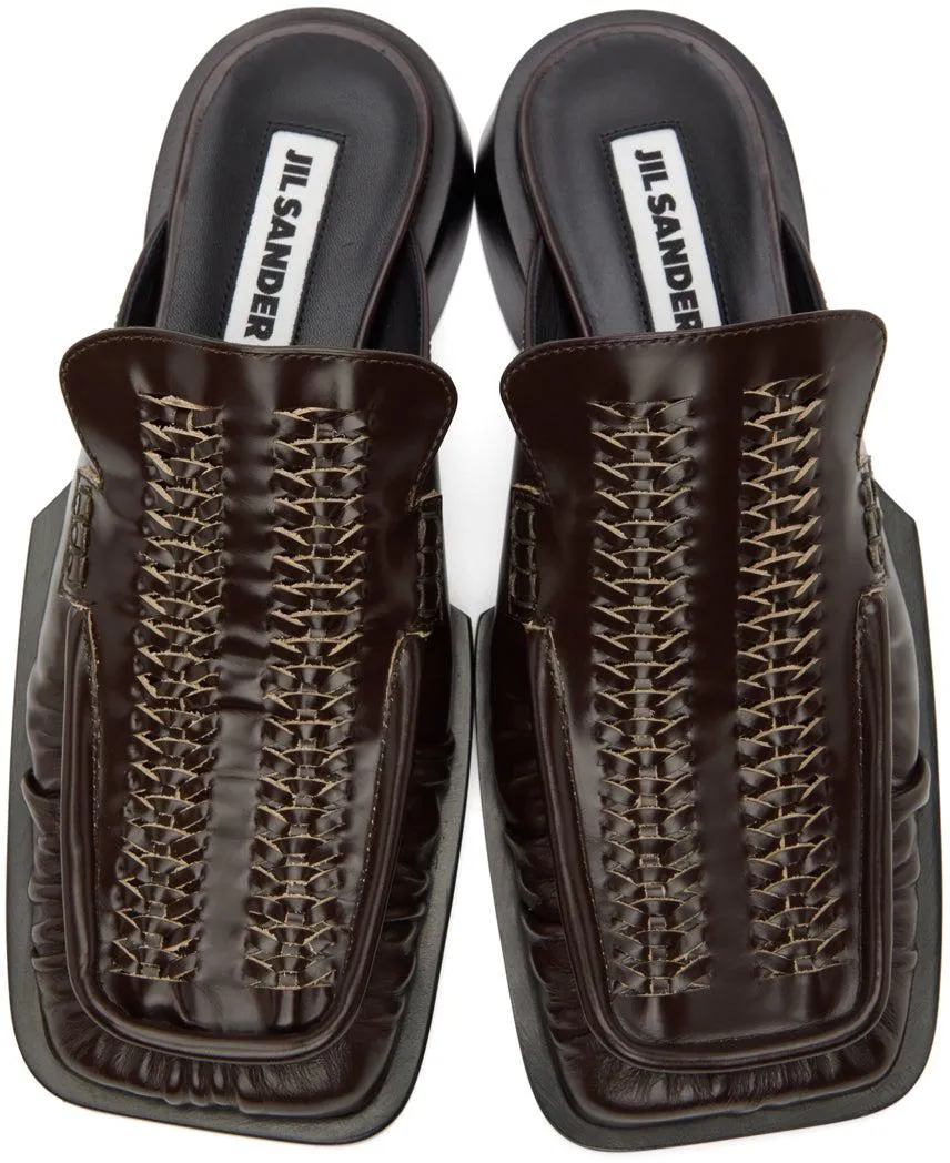 Jil Sander Brown Corsaro Mules