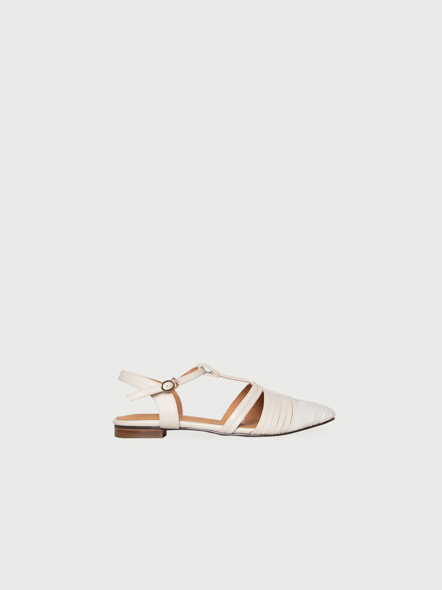 Linen T Straps Sandals