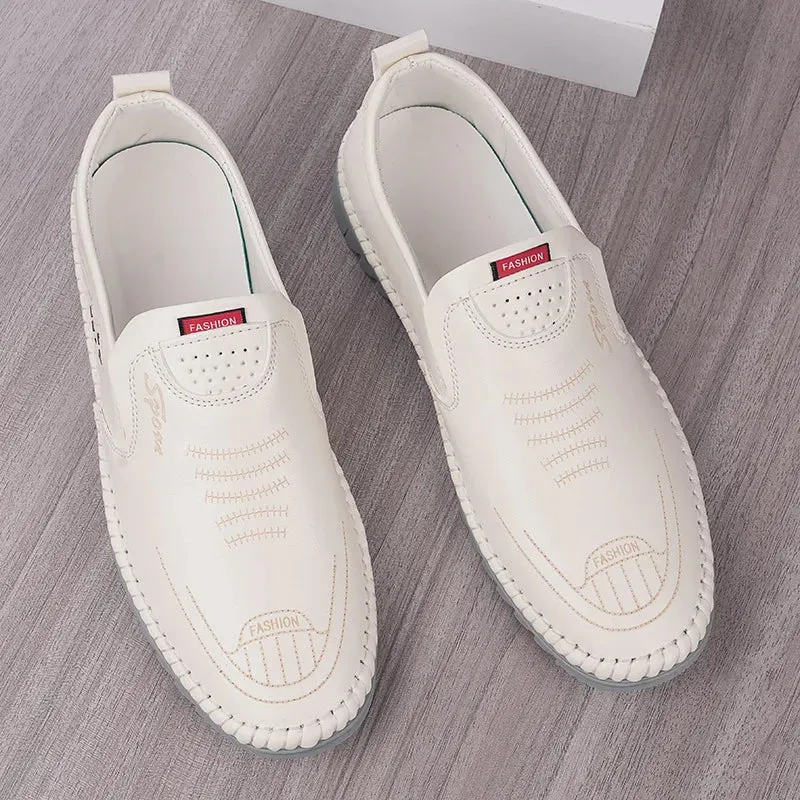 Loafers Leather Men Shoes.