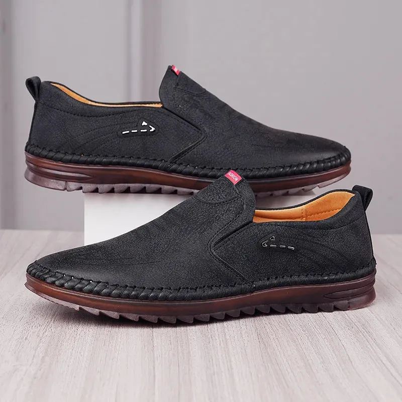 Loafers Leather Men Shoes.