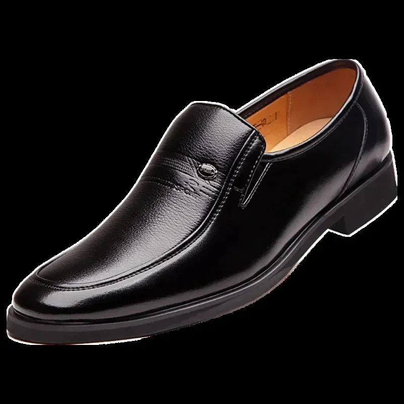 Men's Formal Leather Shoes - Luxury Brand Loafers, Breathable Slip-On Dress Moccasins, Black Driving Shoes, Plus Sizes 38-44