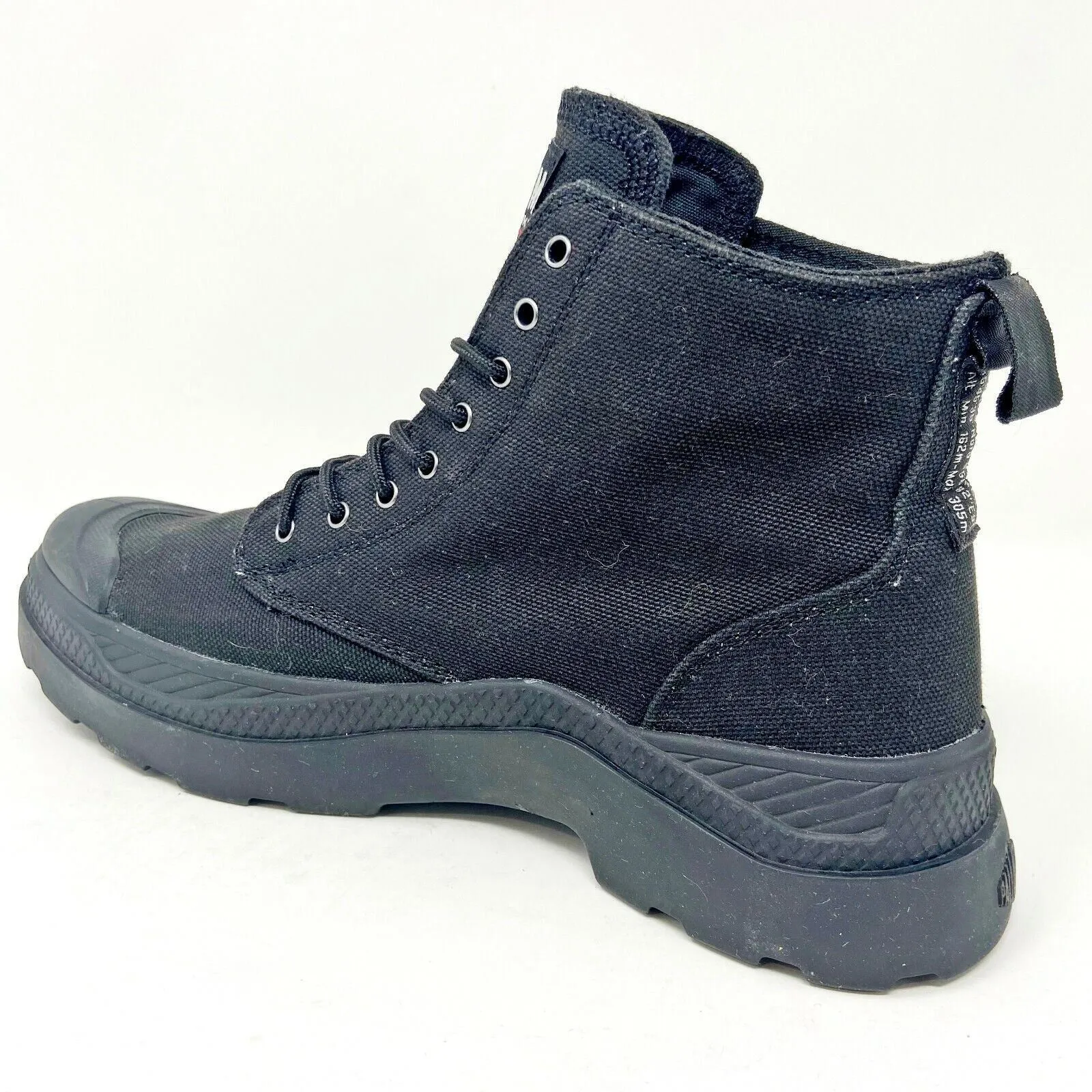 Palladium Pallakix Hi CVS Triple Black Mens Canvas Combat Boots 76691 001