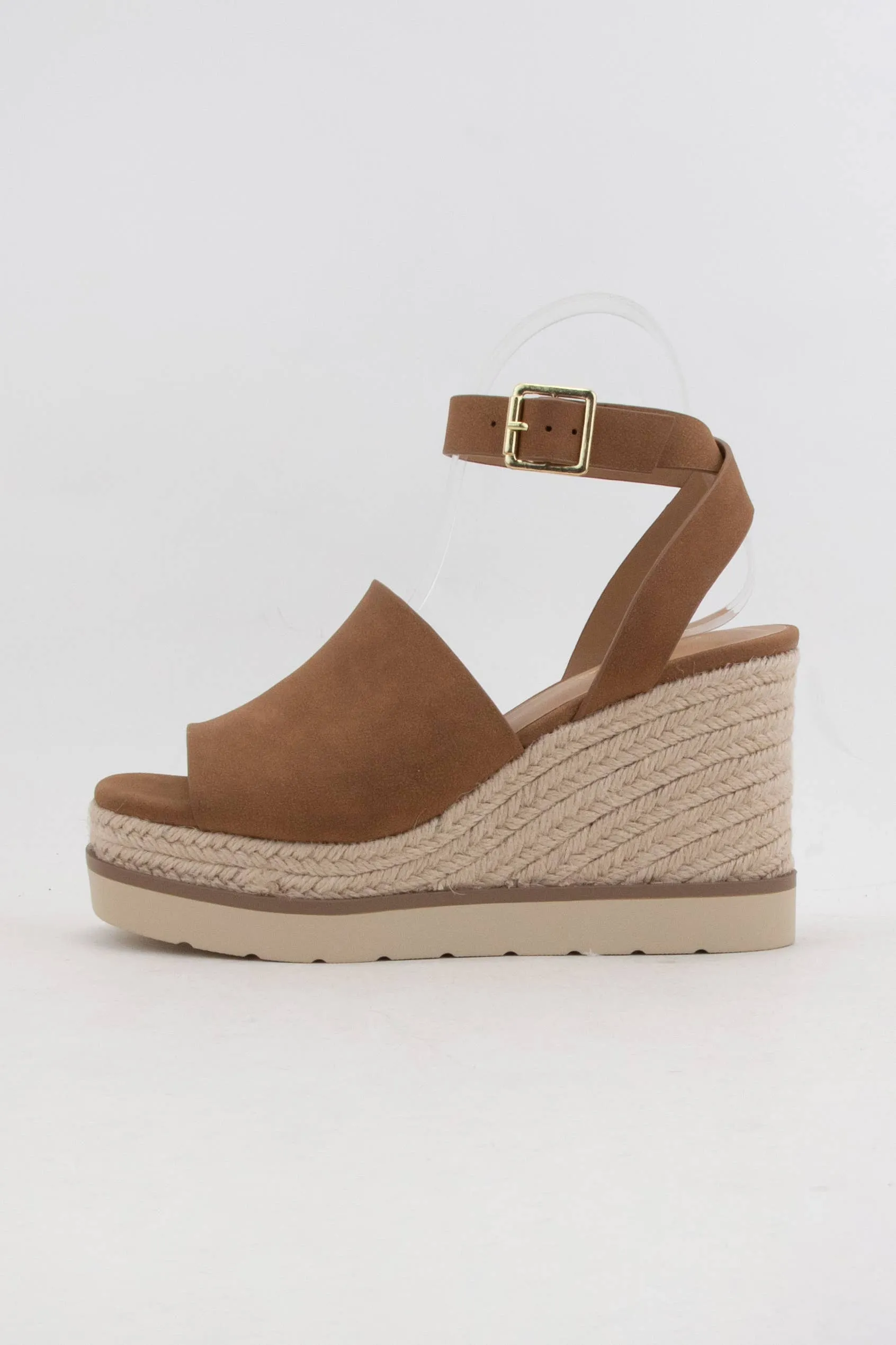 PLATFORM WEDGE HEEL PEEP TOE SANDAL