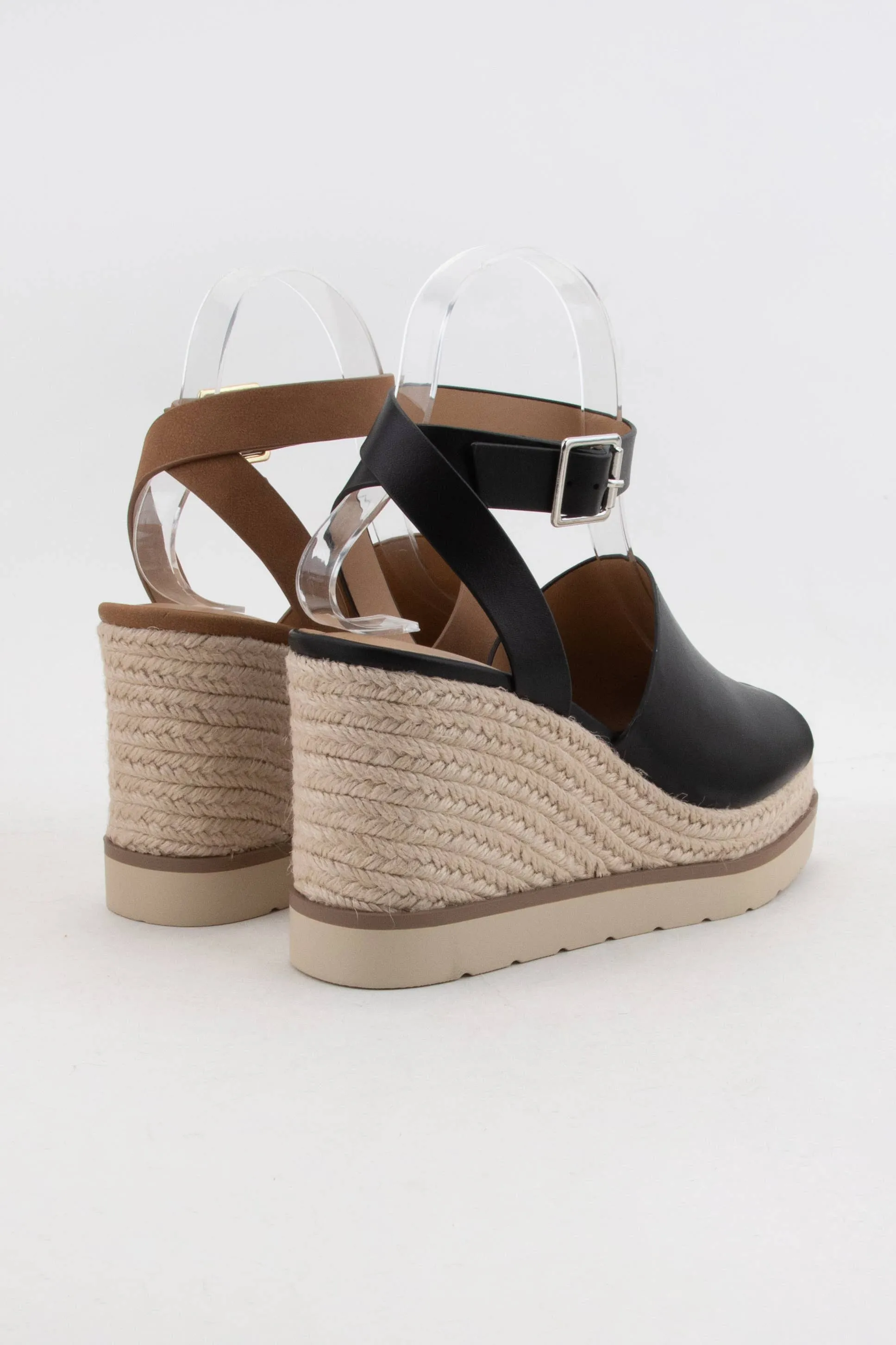 PLATFORM WEDGE HEEL PEEP TOE SANDAL