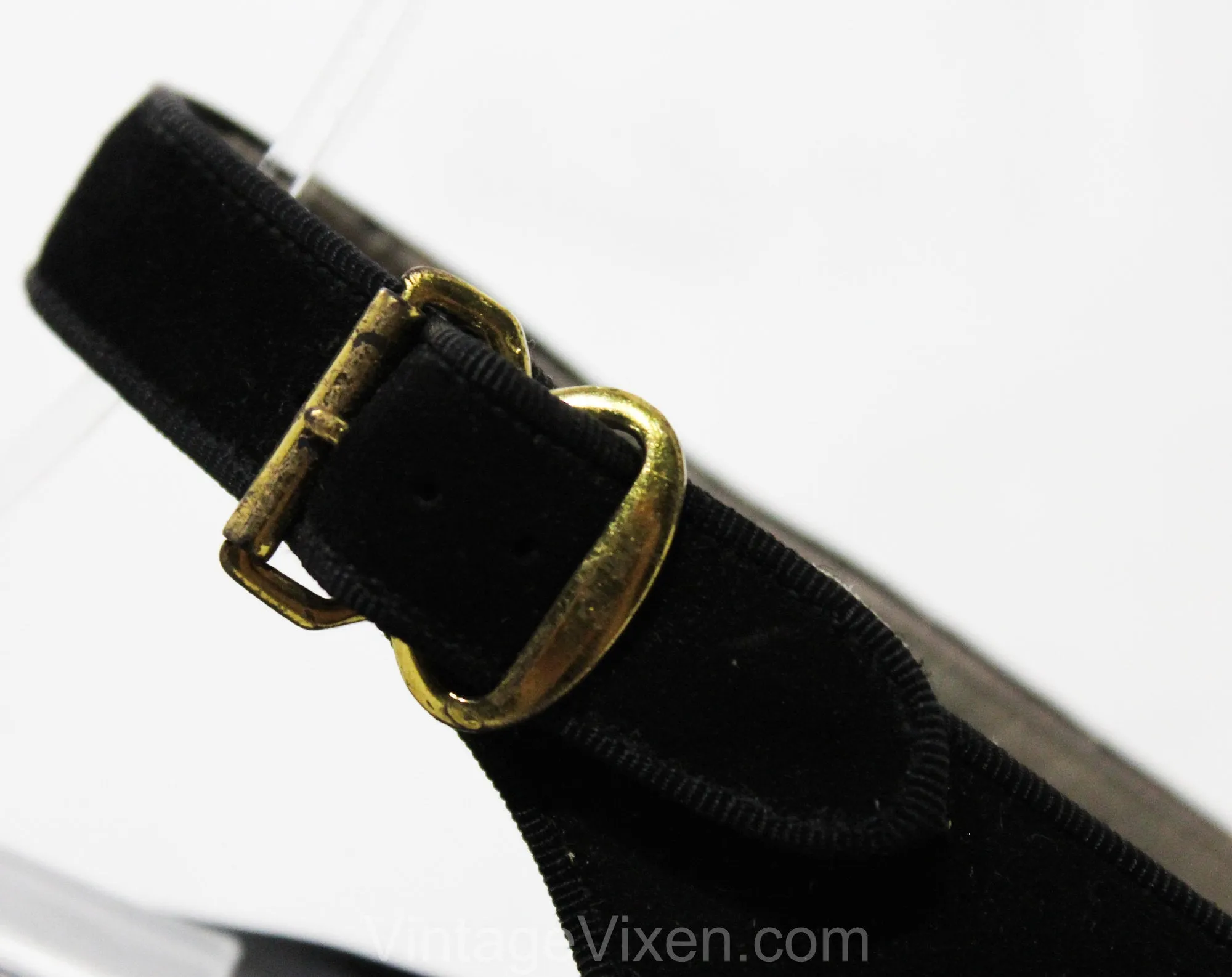 Size 5.5 1930s Black Suede Peep Toe Shoes with Bows - Glam Authentic 30s 40s High Heels - Sexy Pin Up Style NOS Deadstock - Unworn 5 1/2